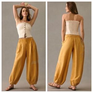Anthropologie Pants -  Embroidered Linen size small